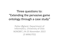 Lysbilde 1 - Department of Informatics