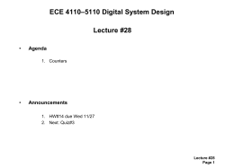 Counters Counters in VHDL