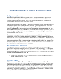 Minimum Vesting Periods for Long
