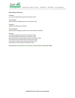 15 Board of Directors President: Leo van Dam