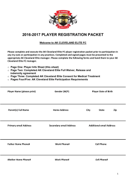 2016-2017 player registration packet