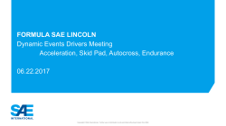 Presentation title in SAE Blue, Arial Bold 21pt on
