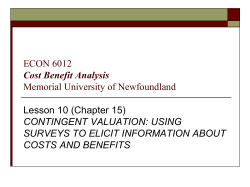Contingent Valuation - Memorial University of Newfoundland