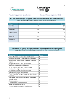 Provider Engagement Report