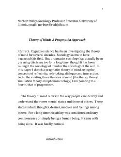 Mindblindness: An Essay on Autism and Theory of Mind