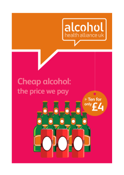 Cheap alcohol - British Association for the Study of the Liver