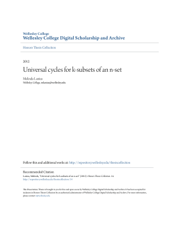 Universal cycles for k-subsets of an n-set