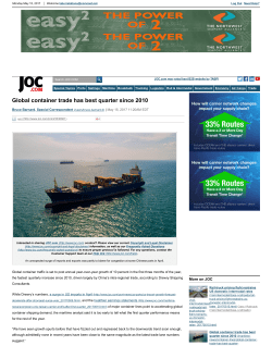 Global container trade has best quarter since 2010