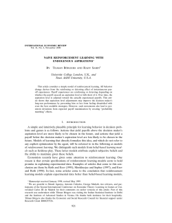 NAIVE REINFORCEMENT LEARNING WITH ENDOGENOUS