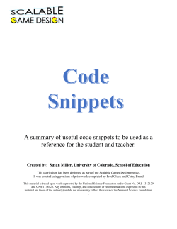 Code Snippets (Continued)