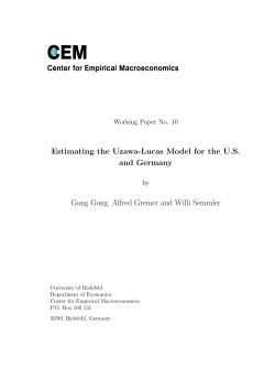 Estimating the Uzawa-Lucas Model for the U.S. and Germany Gang