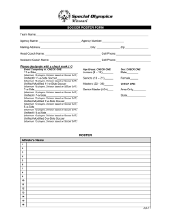 Roster Form - Special Olympics Missouri