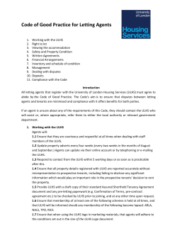 Code of Good Practice for Letting Agents
