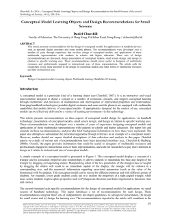 Conceptual Model Learning Objects and Design Recommendations