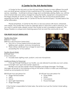 A Center for the Arts Rental Rates - A Center for the Arts in Fergus