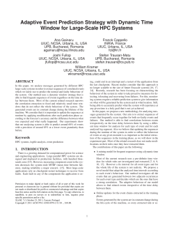 Adaptive Event Prediction Strategy with Dynamic Time