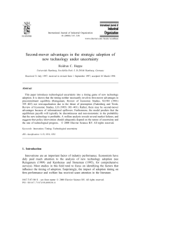 Second-mover advantages in the strategic adoption of new