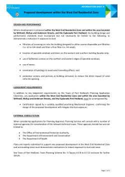 INFO 9 West End Residential Zone