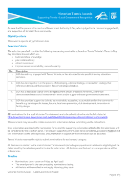 Selection Criteria