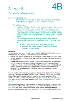 Section 4 Annex B of the Employer`s Pension Guide