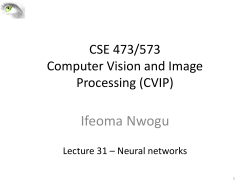 CSE 473/573 Computer Vision and Image Processing (CVIP)