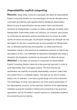 Dependability explicit computing