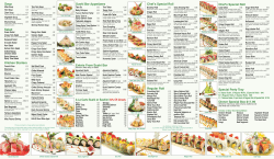 Soup Sushi Bar Appetizers Kitchen Starters Salad Entr&eacute;e From