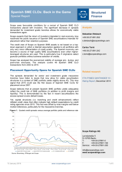 Spanish SME CLOs: Back in the game