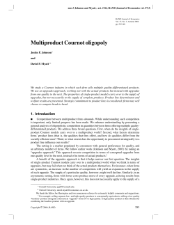 Multiproduct Cournot oligopoly