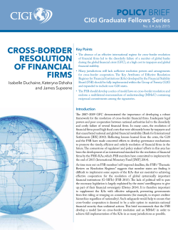 cross-border resolution of financial firms policy brief