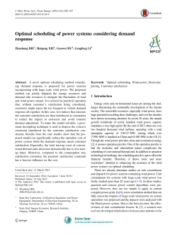 Optimal scheduling of power systems considering demand response