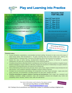 Application for CALA Play and Learning into Practice Training