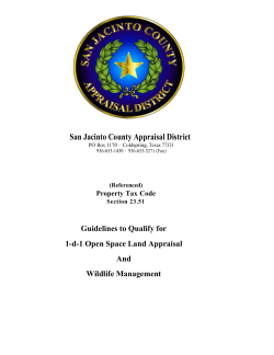 (Referenced) Property Tax Code Section 23.51 Guidelines to Qualify