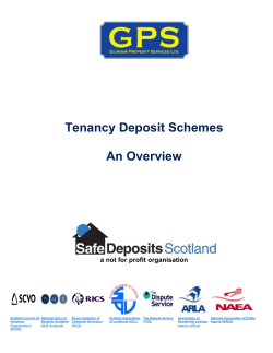 The Tenancy Deposit Schemes
