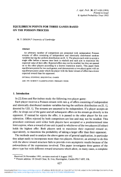 EQUILIBRIUM POINTS FOR THREE GAMES BASED ON THE
