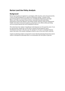 Barton Land Use Policy Analysis