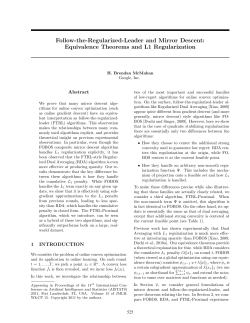 Follow-the-Regularized-Leader and Mirror