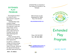 Extended Play Program - The Community Preschool of the Palisades
