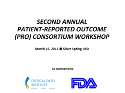 SECOND ANNUAL PATIENT-REPORTED OUTCOME (PRO