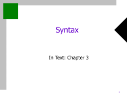 Syntax in PowerPoint