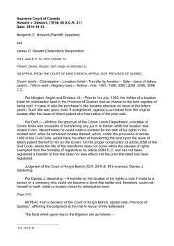 311 - Supreme Court of Canada Judgments