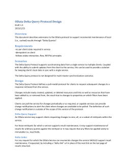 OData Delta Query Protocol Design