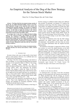 An Empirical Analysis of the Dog of the Dow Strategy for the Taiwan