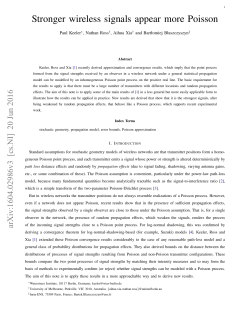 Stronger wireless signals appear more Poisson