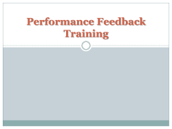 Performance Feedback Training