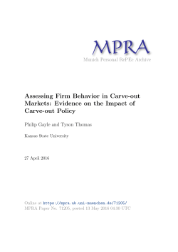 Assessing Firm Behavior in Carve-out Markets