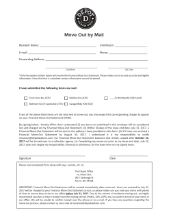 Move Out by Mail - The Depot at Akron