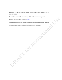 ABBREVIATED, ALTERED VERSION FOR INSTRUCTIONAL USE