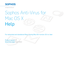 Sophos Anti-Virus for Mac OS X Help
