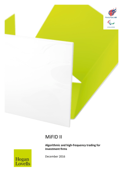 MiFID II - Hogan Lovells